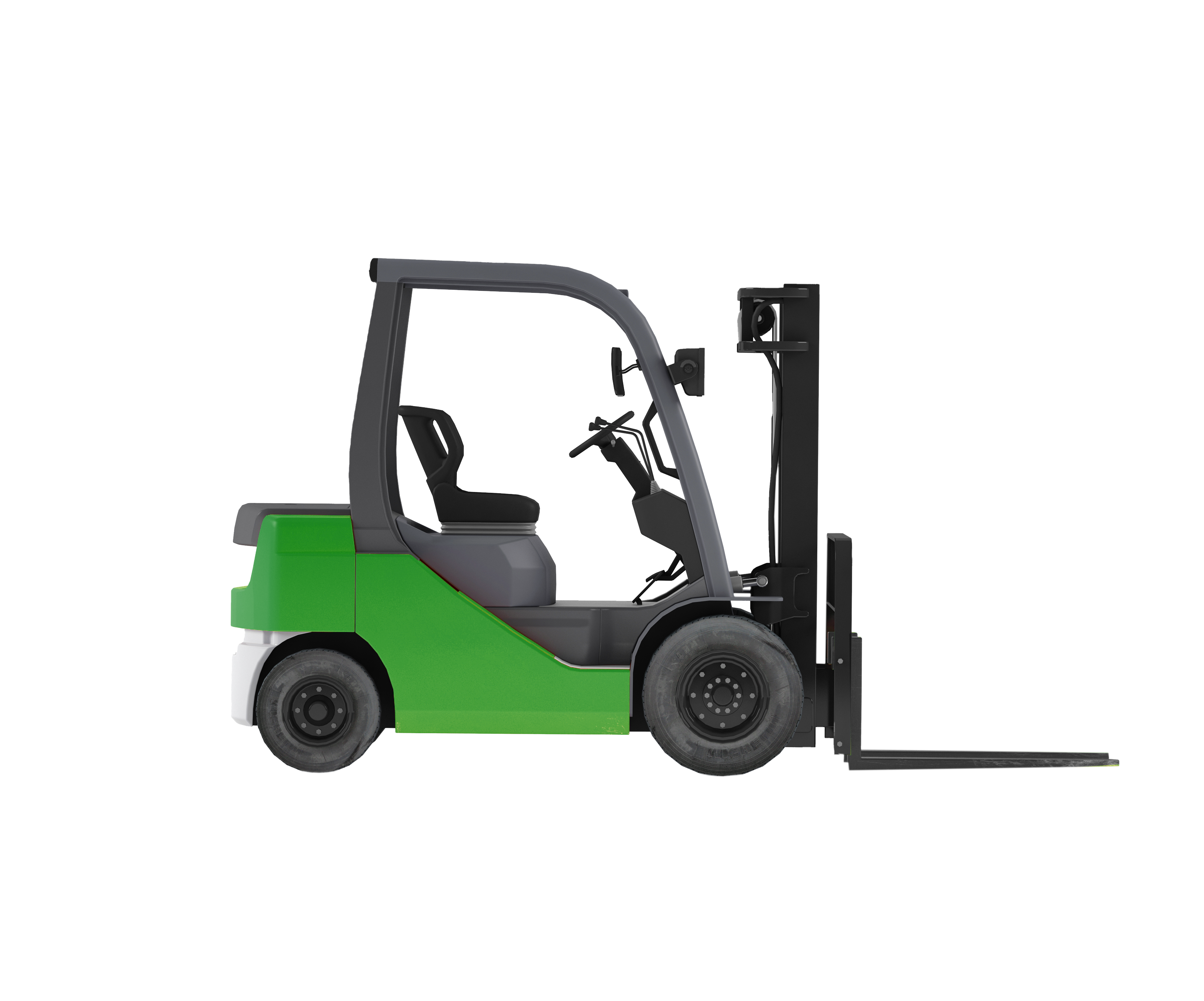 An image of a forklift outfitted with a Nativas motor.